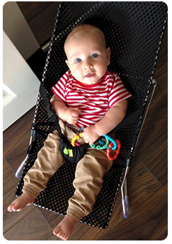 Olive in reclining chair