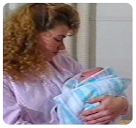 Jessie vocalising with mum